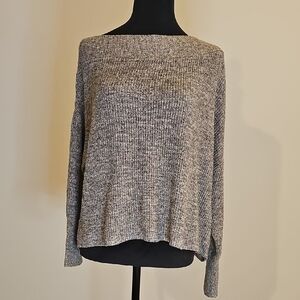Freebird Off-the-Shoulder Knit Sweater - Gray